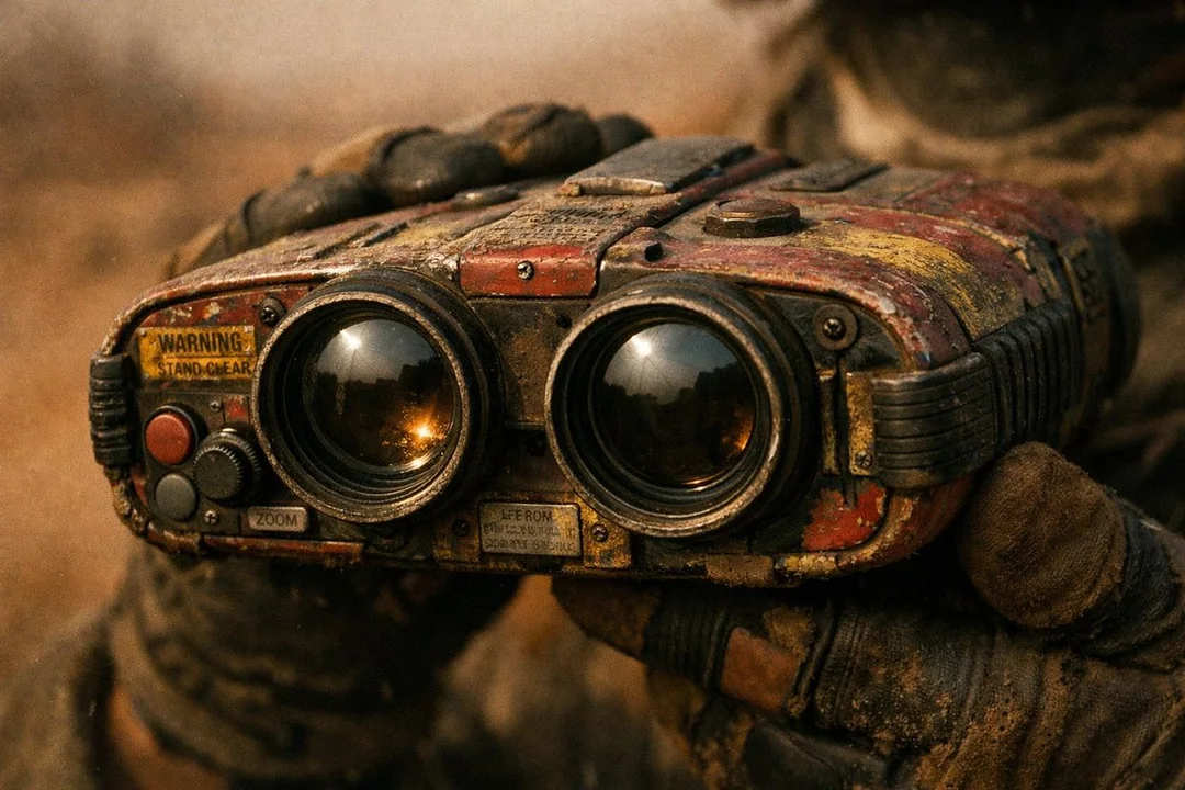 Dune Aesthetics War-Torn Retro Sci-Fi Telescope