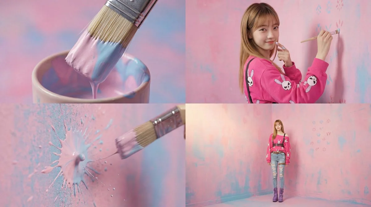 癒し系少女が壁を塗る映画短編