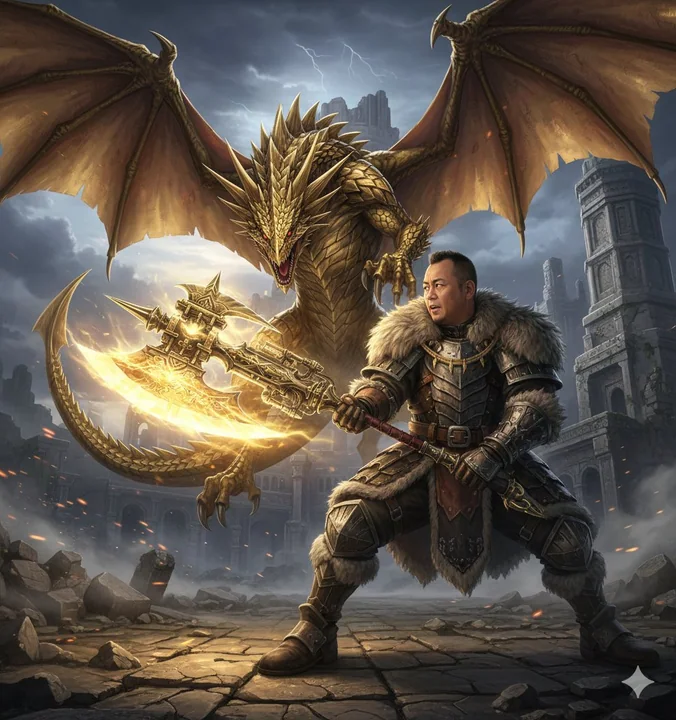 معركة ذهبية مع سيف قطع الذهب والتنافس مع تنين ذهبي سريع