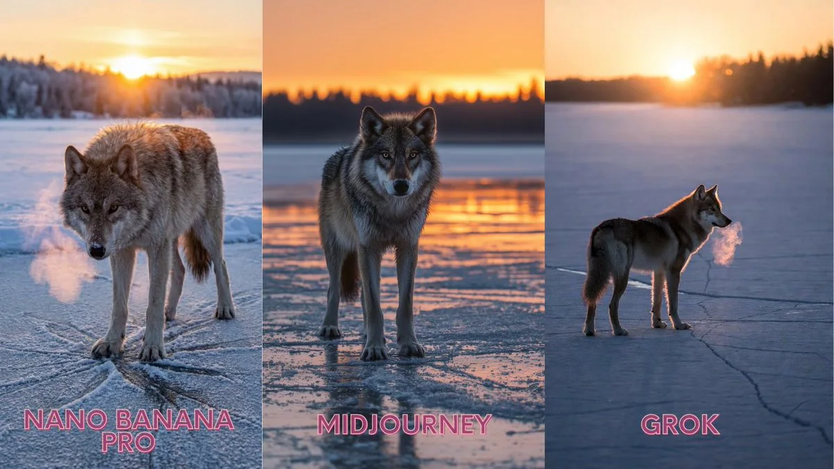 晨曦中的孤狼，蓝冰与暖阳之下