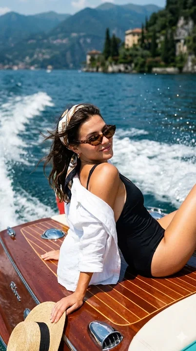 里维埃拉游艇上的复古佳人