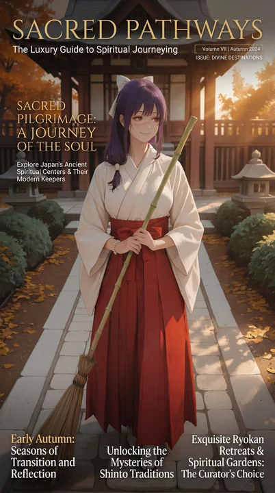Luxury Autumn Pilgrimage to a Sacred Place Magazine Layout
