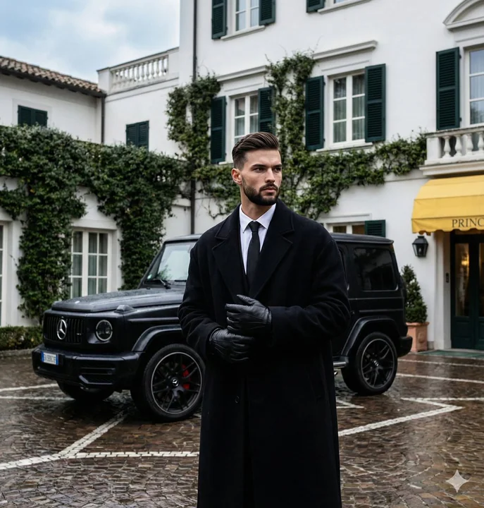 欧洲冬日里的老钱风奢华绅士