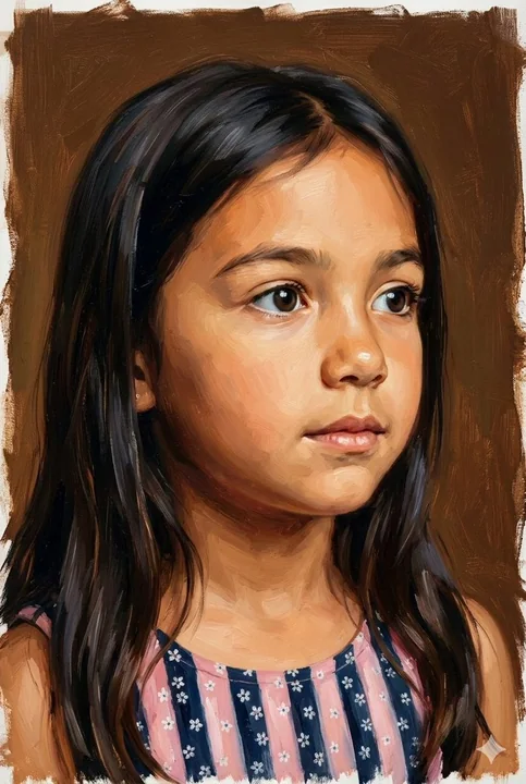 Innocent Girl in Classical Realism Style