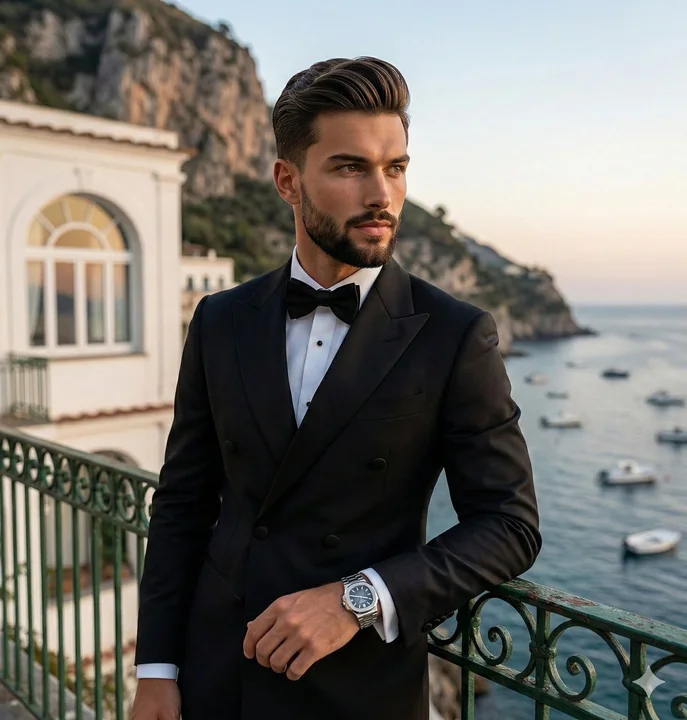 地中海黄昏下的奢华绅士