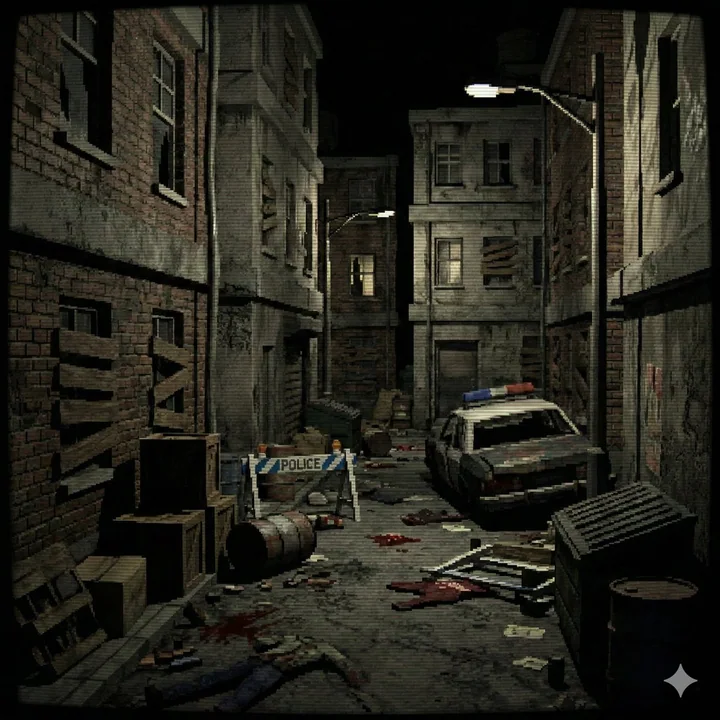 Arrière-plan de jeu polygonal bas avec style rétro PS1