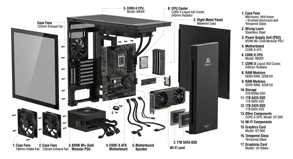 白底三维产品爆炸图设计