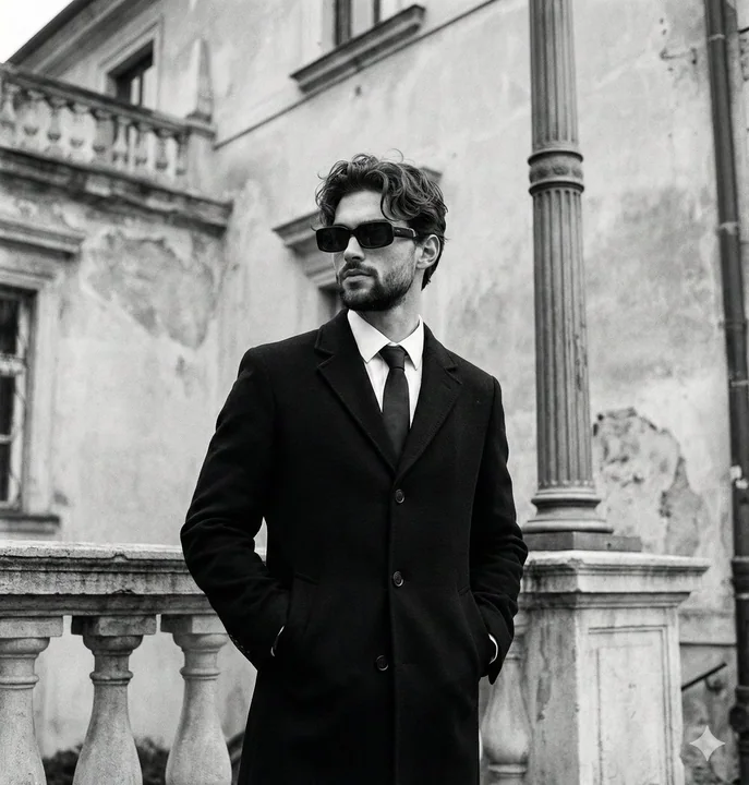 黑白光影下的摩登绅士