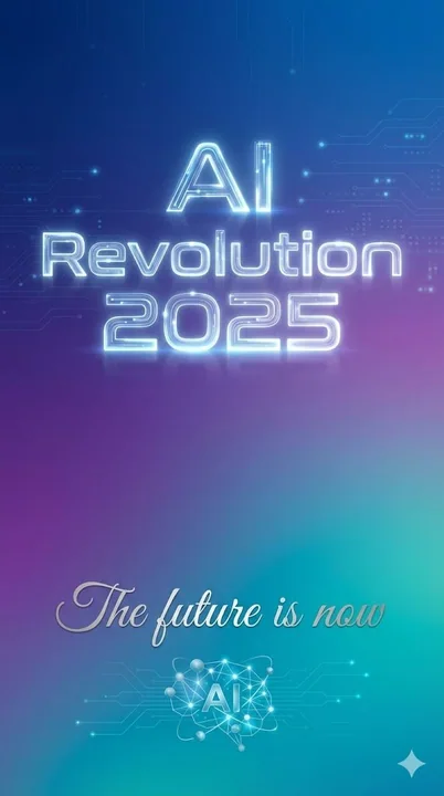 极简渐变背景的未来AI科技海报