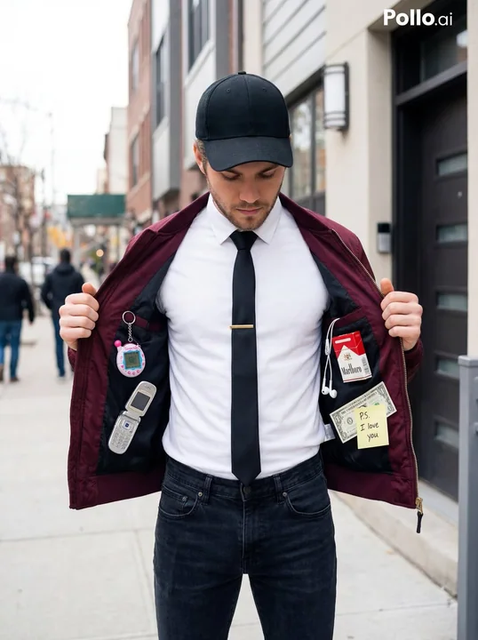 Une histoire nostalgique des années 90 dans un manteau vin.