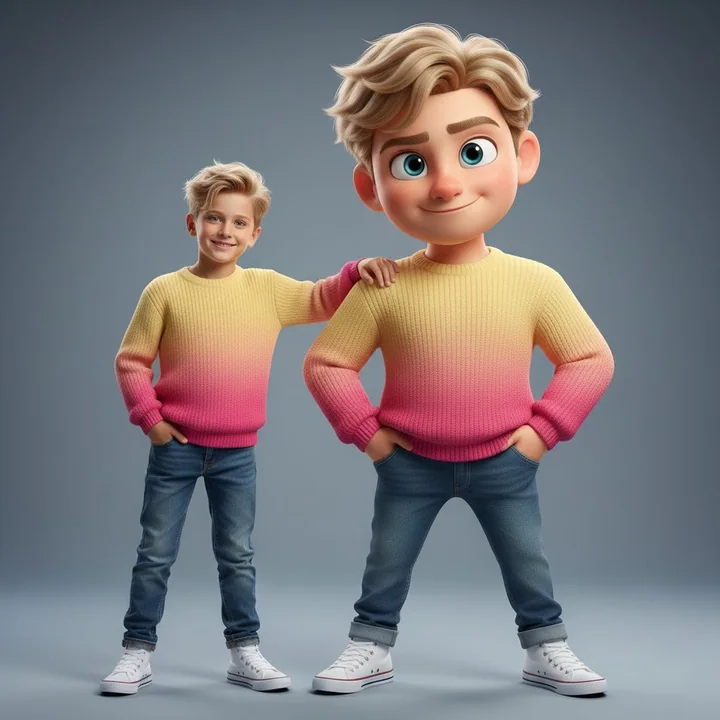 超写实真人与皮克斯版自己同框