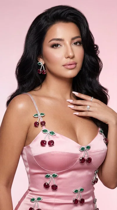 粉色缎面与钻石樱桃的奢华大片