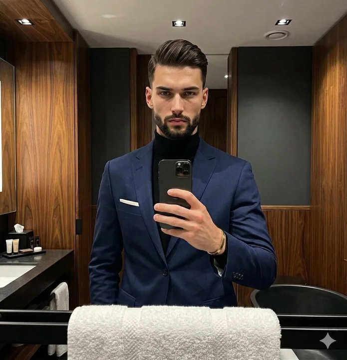 Portrait of a well-dressed man in deep light and shadow