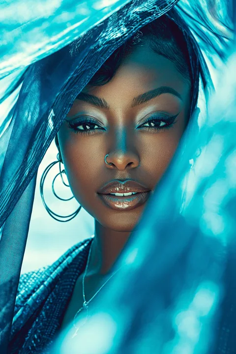 Luxury Charm Black Women Beach Photography