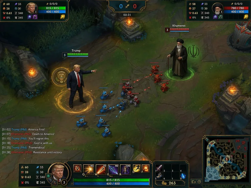 ترامب يواجه خامنئي في مواجهة متوسطة في لعبة لีج أوف لاينجتس