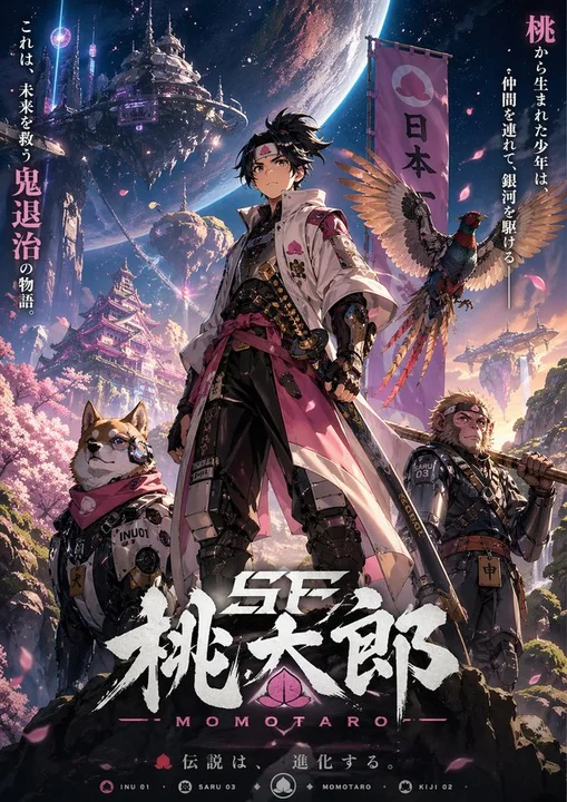 Cyber Sci-Fi Momotarō Main Visual