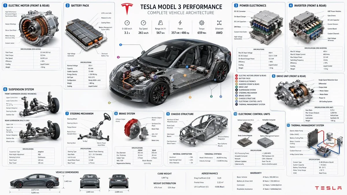 Tesla Core Components Detail Panorama
