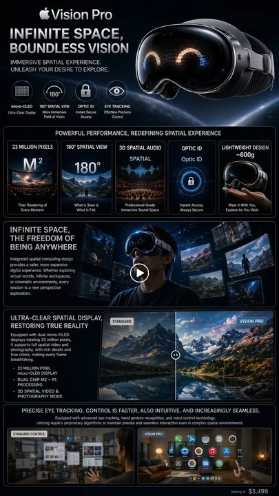 Infinite Horizon Apple Headset Tech Poster