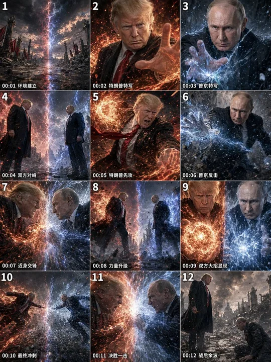 Эпичный анимационный боевой кадр