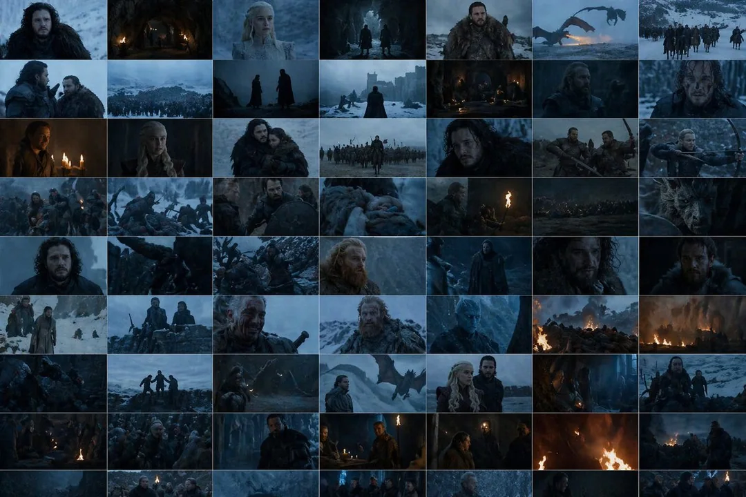 Эпическая кинематографическая серия с замороженными кадрами