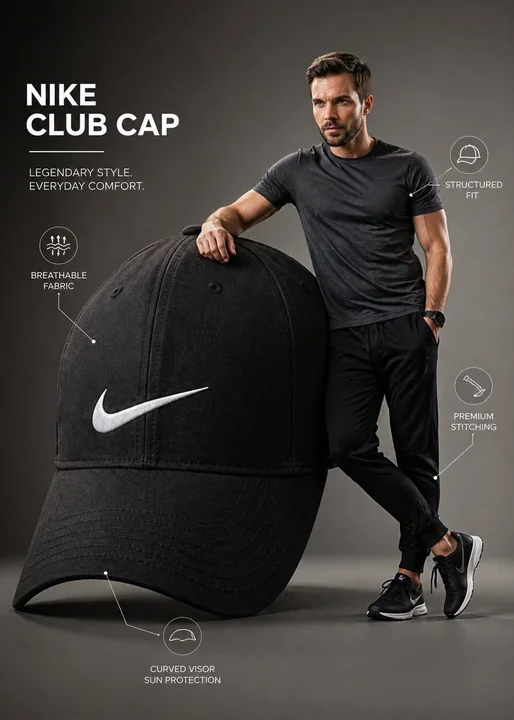 Superrealistic Nike Cap Business Infographic