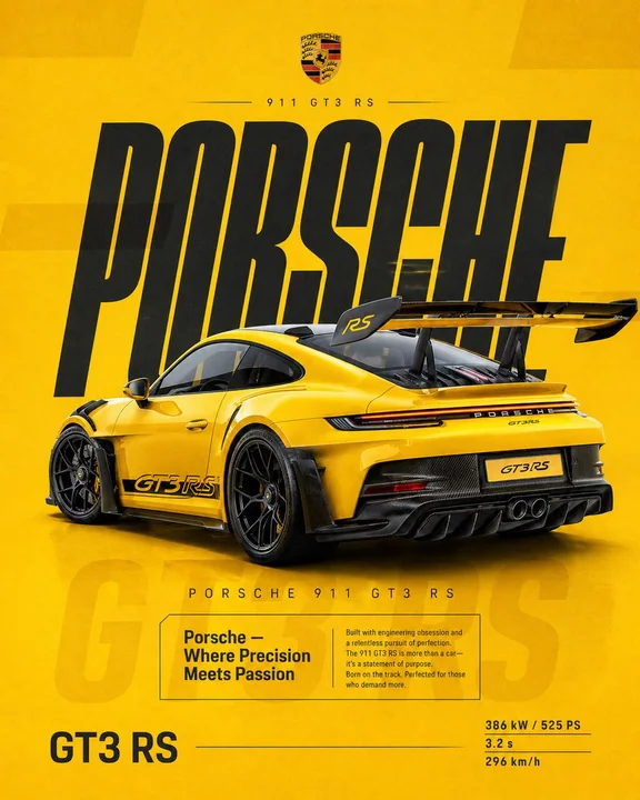 Porsche vs. BMW Racing Poster
