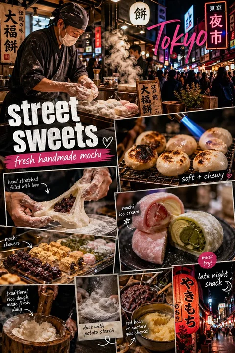 Marché de nuit de Tokyo sous les néons