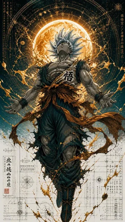 Ultra-detailed Vegeta Warrior Style Illustration