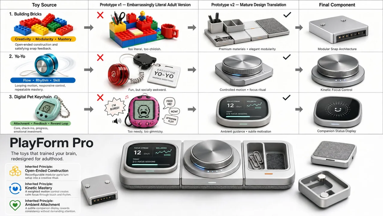 童年玩具进化而来的成年人高端产品工业设计