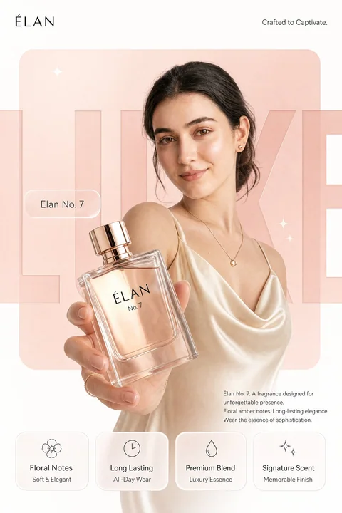 Realistic high-end brand promotional poster generation prompt
