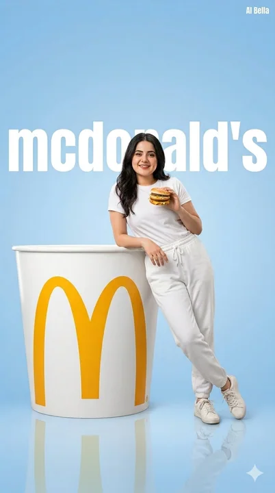 マクドナルドのミニマルでファッショナブルな写真ポスター