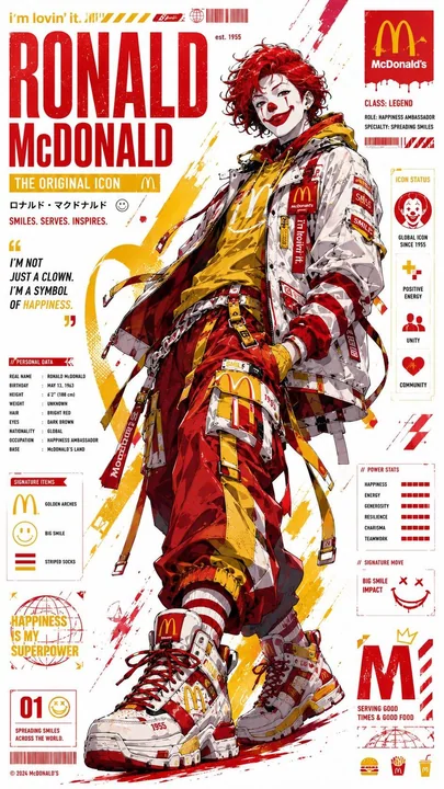 Functional trend-style anime brand mascot commercial poster
