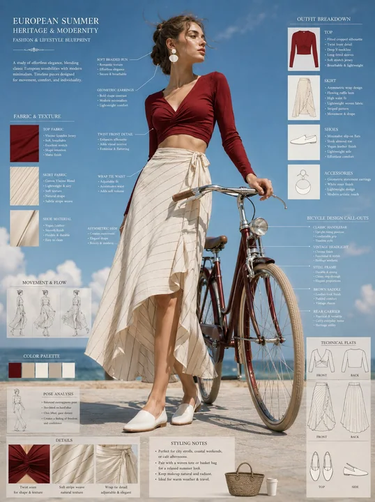 Concept de design de mode pour femme élégante avec vélo rétro
