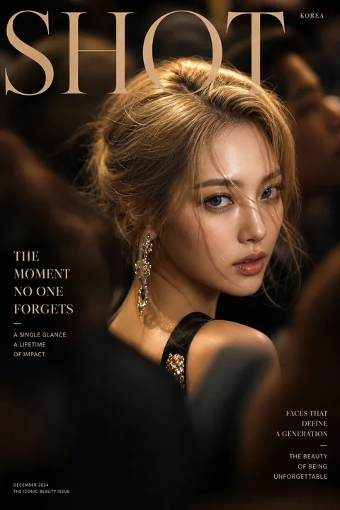 Luxurious cinematic fashion portrait in black and gold style