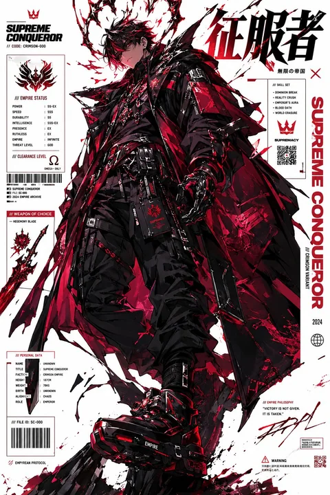 サイバーパンク・ハイストリート・トレンド・アニメーション・キャラクター・ポスター