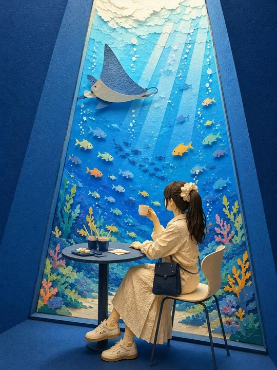 Cute image reconstruction in paper art style
