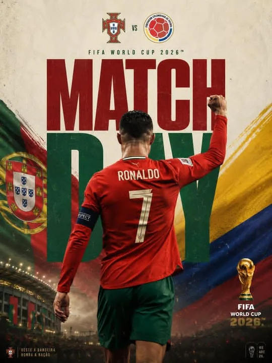 Cristiano Ronaldo Portugal match day poster design