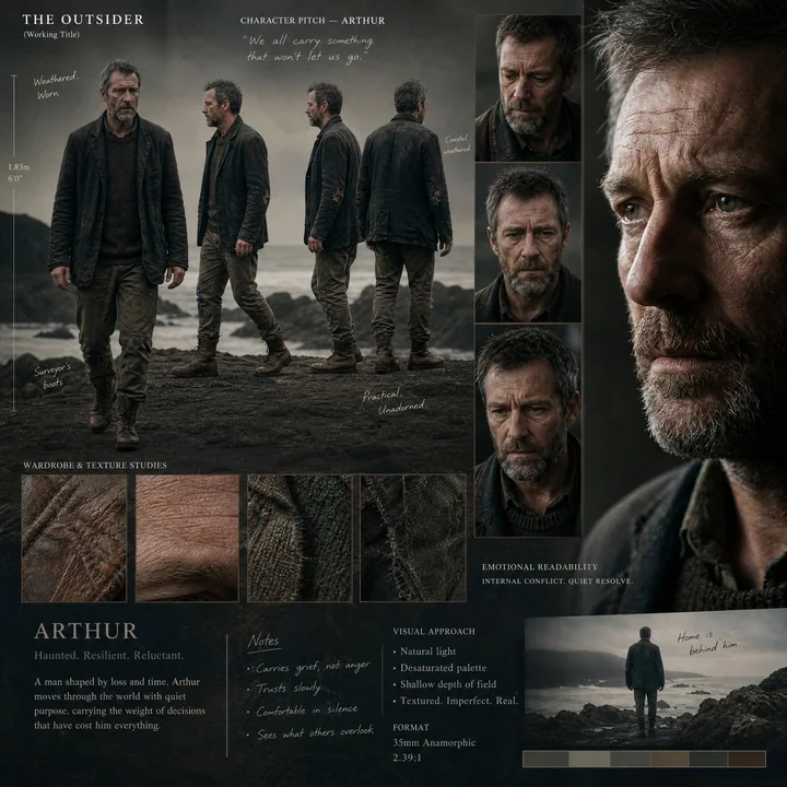 High-end film character concept board design