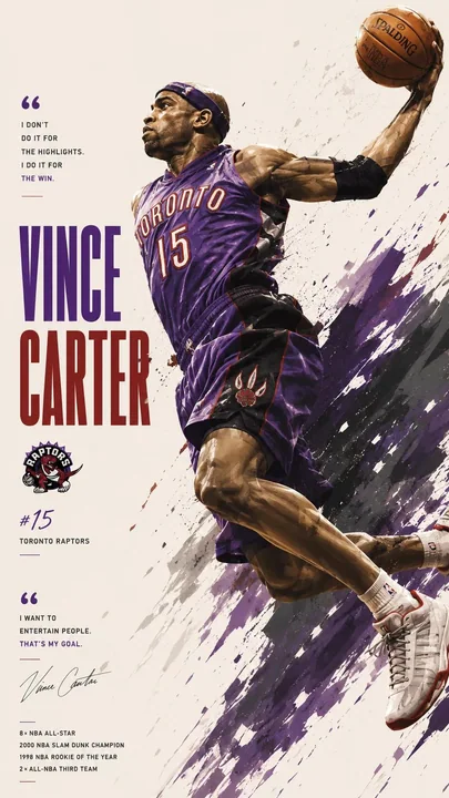 动态NBA传奇海报插画设计
