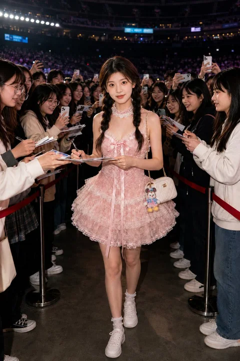 演唱会现场粉丝签名真实抓拍