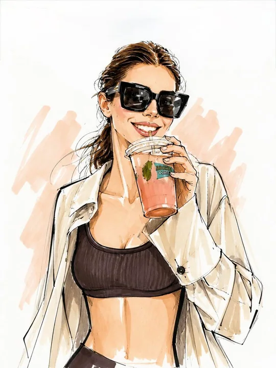 极简主义 Vogue 风格时尚手绘插画