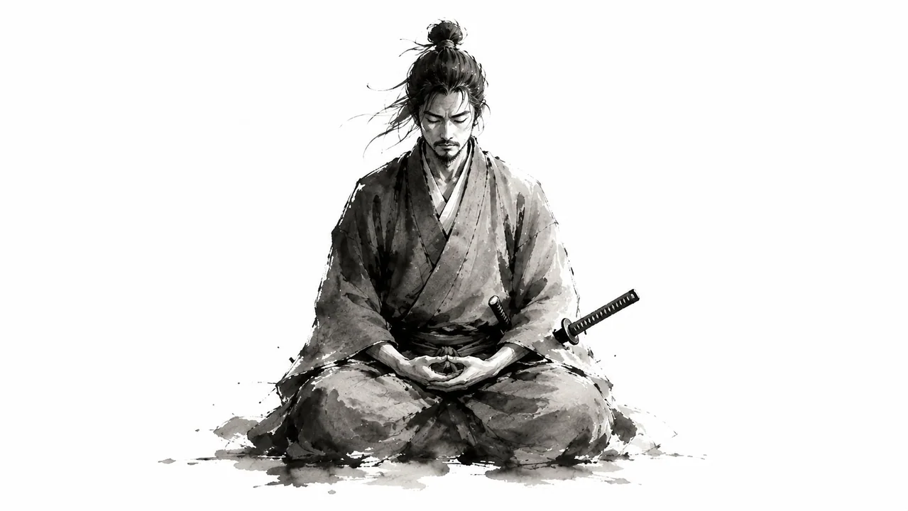 禅意极简日式水墨画风格