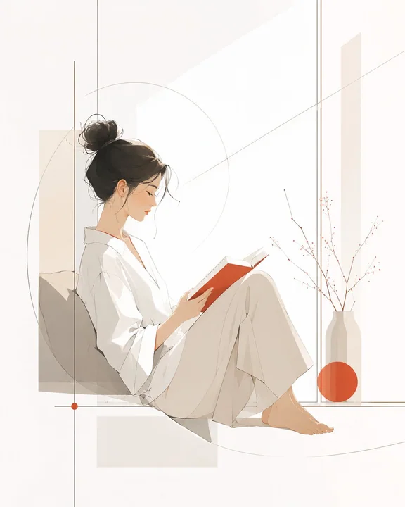 Prompts d’illustration avec espace négatif haut de gamme, style magazine moderne et minimaliste