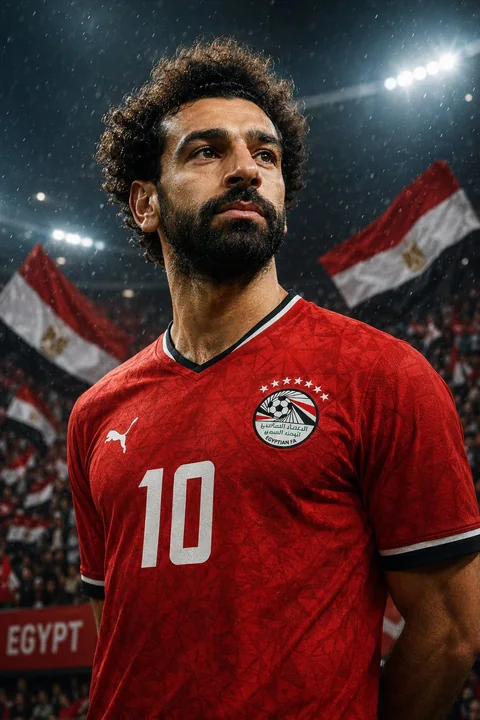 ملصق بورتريه فائق الواقعية بطابع سينمائي للاعب أسطوري في المنتخب الوطني