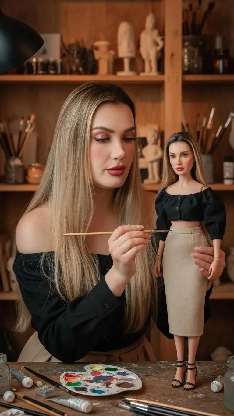 艺术家绘制极致微缩自己