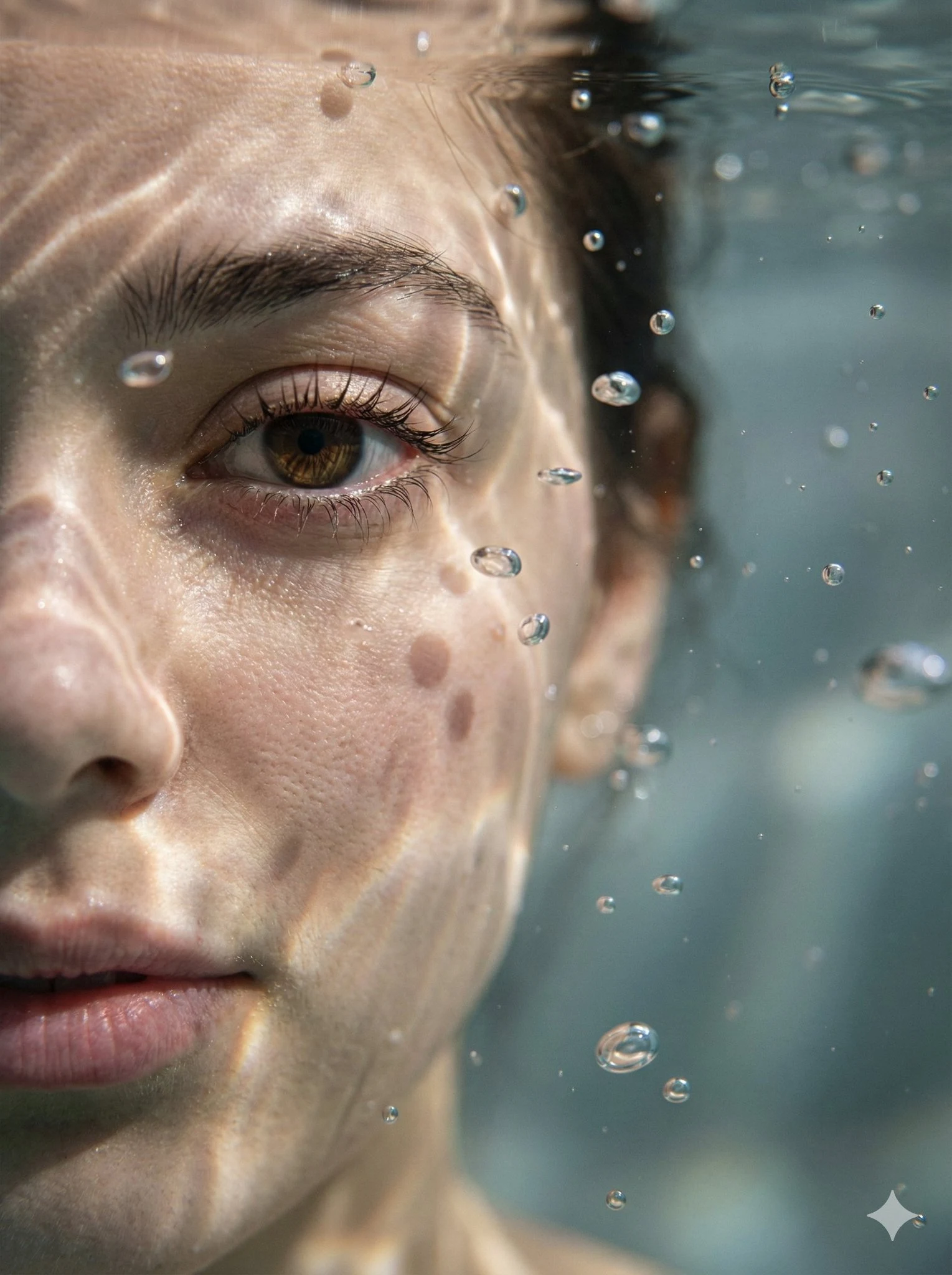 水下微距半脸特写