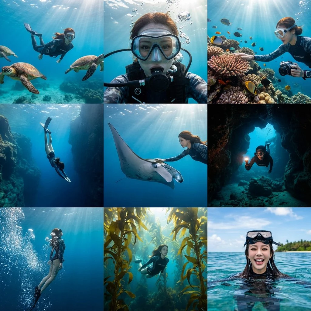 Aventure en neuf cases dans les profondeurs marines