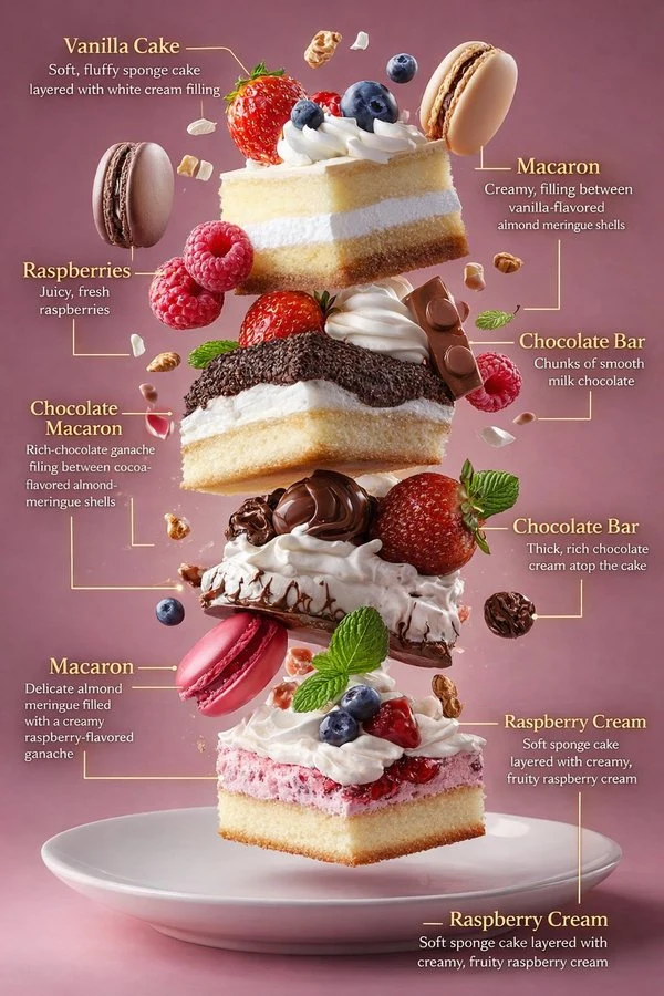 金线漂浮蛋糕塔