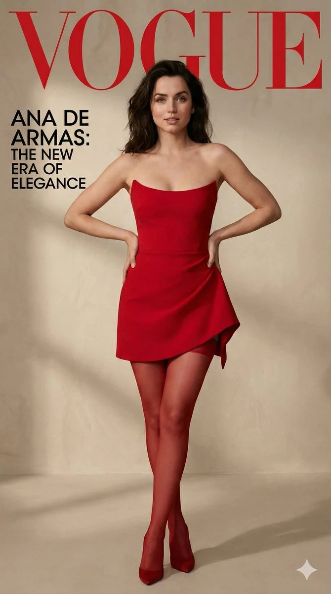 红裙冷艳封面女郎