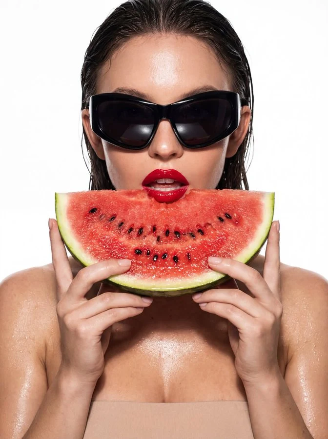 白棚高光照西瓜御姐